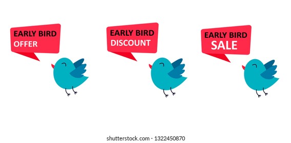 Early Bird Offer Discount Sale Offer Stock Vector Royalty Free