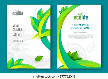 Eco Brochure Design Vector Template Corporate Stock Vector Royalty