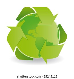 Eco Globe Recycle Stock Vector Royalty Free 55245115 Shutterstock