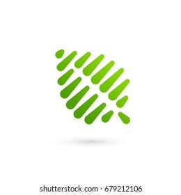 Eco Leaves Logo Icon Design Template Stock Vector Royalty Free