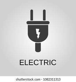 Electric Icon Electric Symbol Flat Design Stock Vector Royalty Free