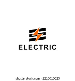 Electric Logo Design Concept Template Stock Vector Royalty Free