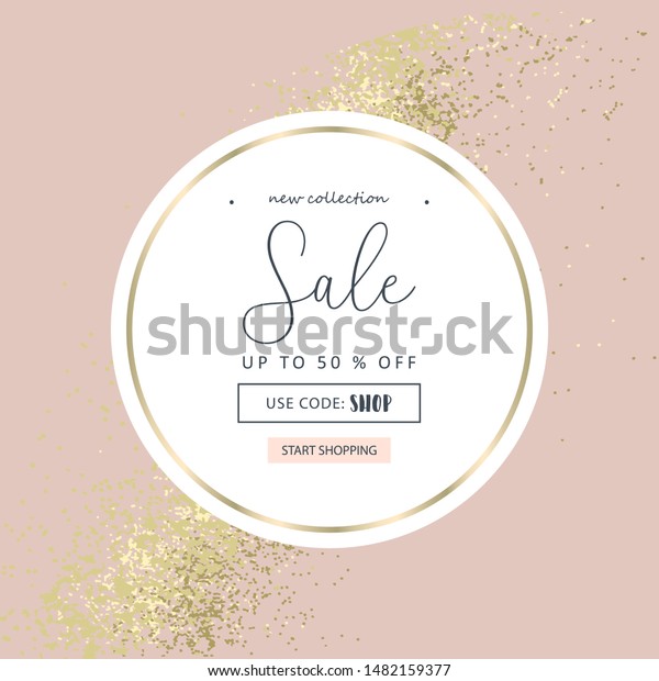 Elegant Luxury Nude Rose Pink Blush Stock Vector Royalty Free