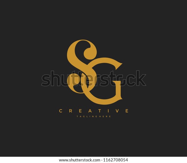 Elegant Sg Letter Linked Monogram Logo Stock Vector Royalty Free