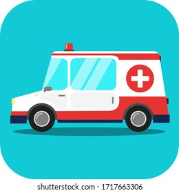 Emergency Ambulance Vector Illustration Medical Vehicle Stock Vector