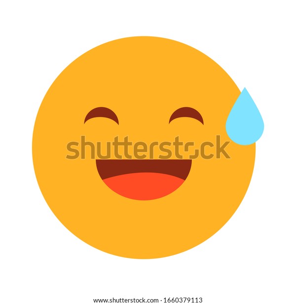 Emoji Laughing Vector Isolated Yellow Emoticon Stock Vector Royalty