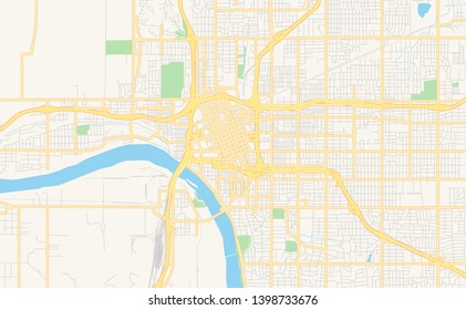 Empty Vector Map Tulsa Oklahoma Usa Stock Vector Royalty Free Shutterstock