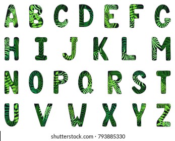 English Alphabet Capital Letters Hand Drawn Stock Vector Royalty Free