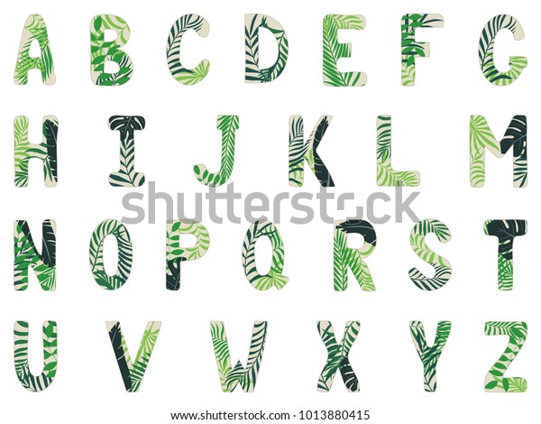 English Alphabet Capital Letters Hand Drawn Stockvector Rechtenvrij