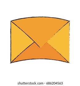 Vector Flat Style Email Icon Letter vector de stock libre de regalías