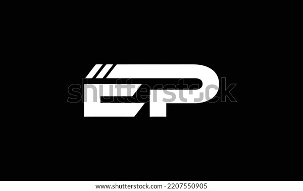 Ep Letter Logo Design Icon Vector Stock Vector Royalty Free