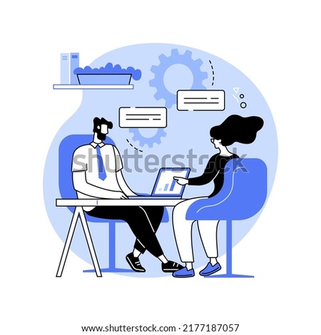 Executive coach isolated cartoon vector illustrations. Businessman talking with executive coach, consultancy time, honing leadership and management skills, self-employed people vector cartoon.