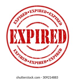 Expired Grunge Rubber Stamp On White Stock Vector Royalty Free