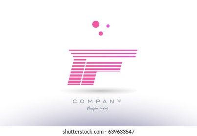 F Alphabet Letter Logo Pink Purple Stock Vector Royalty Free