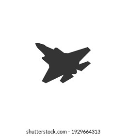 F35 Fighter Jet Military Aircraft Silhouette Stock Vector Royalty Free