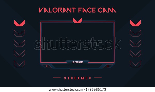 Face Cam Web Camera Frame Gaming Stock Vector Royalty Free