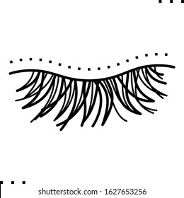 Fake Eyelashes Line Art Icon Stock Vector Royalty Free 1627653256