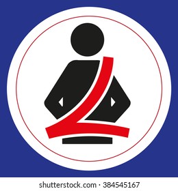 Fasten Seat Belts Sign Stock Vector Royalty Free 384545167 Shutterstock