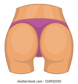 Female Buttocks Icon Cartoon Illustration Female เวกเตอรสตอก ปลอด