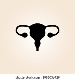 Female Uterus Icon Vector Design Stock Vector Royalty Free