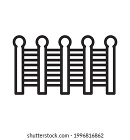 Fence Icon Logo Vector Illustration Isolated Stock Vector Royalty Free