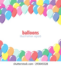 Festive Background Balloons Party Balloons Space Stock Vector Royalty