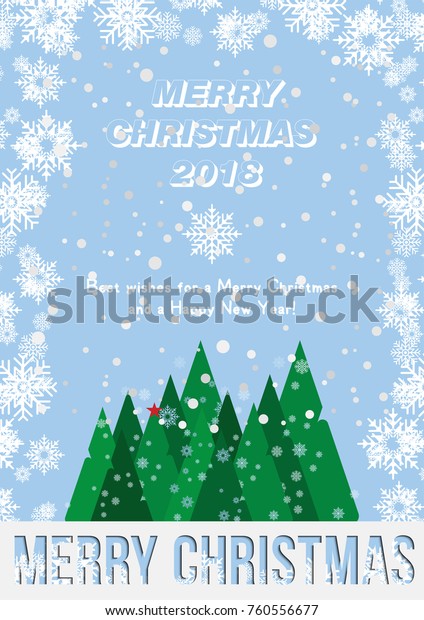 Festive Poster New Year Merry Christmas Stock Vector Royalty Free