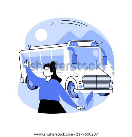Field trip abstract concept vector illustration. School trip, excursion for pupils, student group journey, exploring nature, cultural experience tour, schooling process activity abstract metaphor.