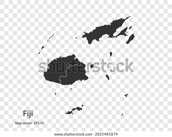 Fiji Map Vector Isolated On Transparent Stock Vector Royalty Free