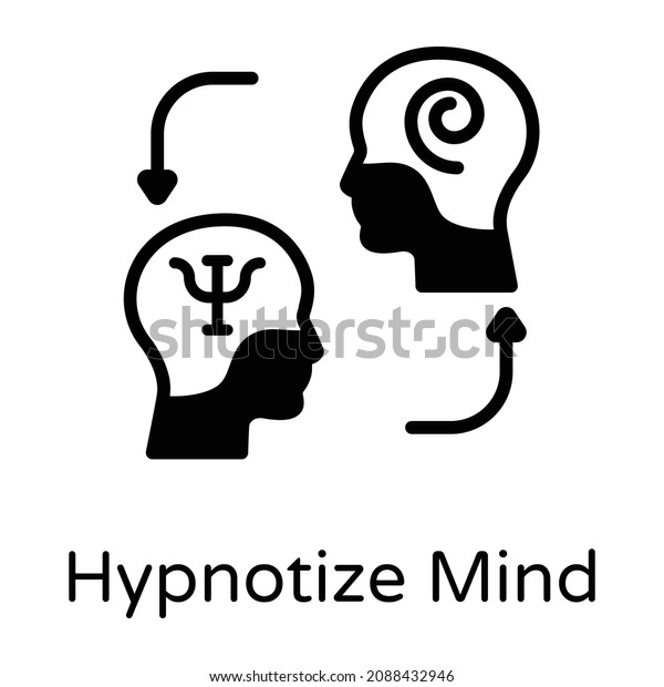 Filled Icon Hypnotize Mind Psychotherapy Design Stock Vector Royalty