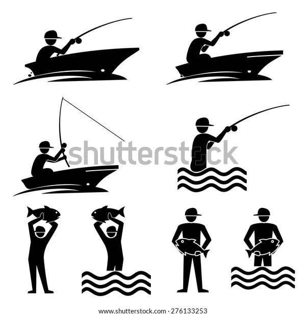 Fishing Icons Vector