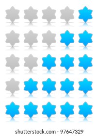 Five Sixpointed Stars Ratings Web Stock Vector Royalty Free