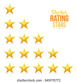 Five Stars Ratings Shadow Reflections On Stock Vector Royalty Free