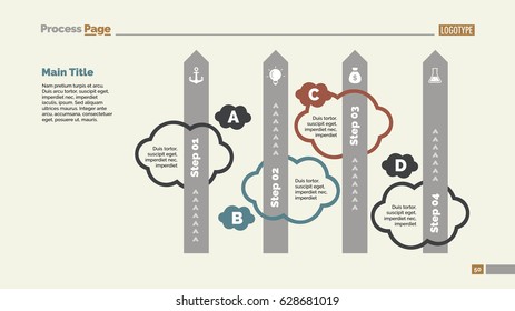 Five Vertical Arrows Slide Template Vector De Stock Libre De Regal As