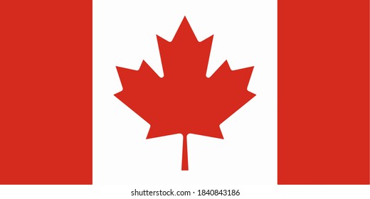 Canadian Canada Official National Flag Sign Stock Vector Royalty Free