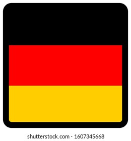 Flag Germany Shape Square Contrasting Contour Stock Vector Royalty