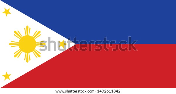 Flag Philippines Vector Illustration Stock Vector Royalty Free Shutterstock