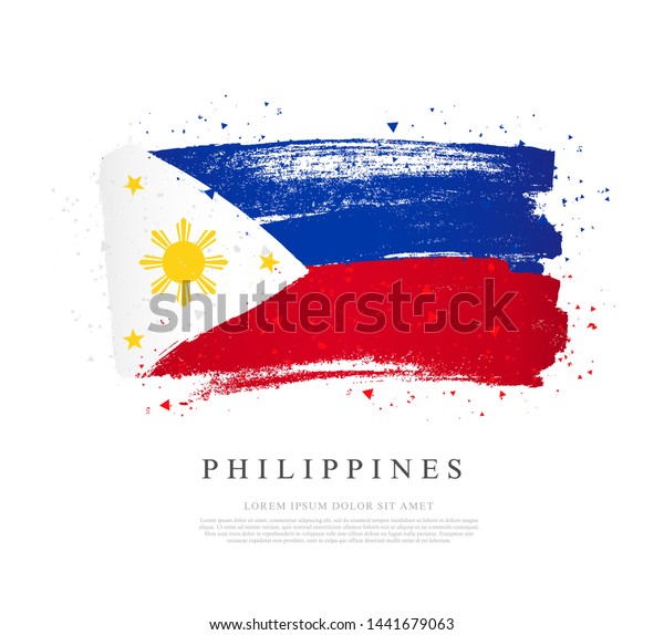 Flag Philippines Vector Illustration On White Stock Vector Royalty