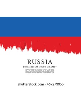 Flag Russia Russian Flag Brush Stroke Stock Vector Royalty Free