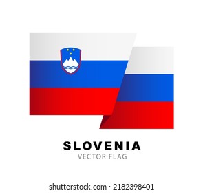 Flag Slovenia Vector Illustration Isolated On Stock Vector Royalty