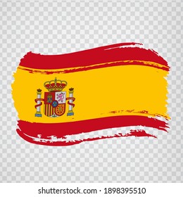 Flag Spain Brush Strokes Flag Kingdom Stock Vector Royalty Free