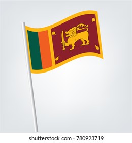 Flag Sri Lanka Sri Lanka Icon Stock Vector Royalty Free 739603471