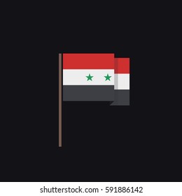 Flag Syria Vector Illustration Stock Vector Royalty Free 591886142