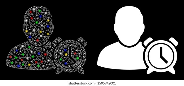 Flare Mesh User Hint Balloon Icon Stock Vector Royalty Free