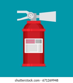 Flat Vector Fire Extinguisher Icon Stock Vector Royalty Free