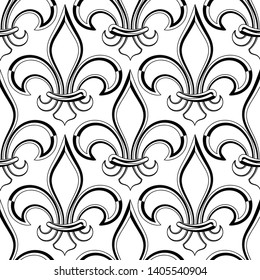 Fleur De Lis Seamless Pattern Fleurdelys Stock Vector Royalty Free