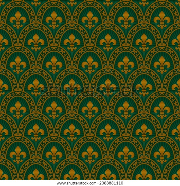 Fleur De Lys Seamless Pattern Vector Stock Vector Royalty Free