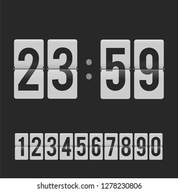 Flip Clock Countdown Timer Time Remaining Stock Vector Royalty Free