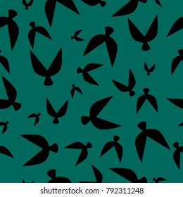 Flock Pattern Seamless Pattern Birds Ethnic Stock Vector Royalty Free