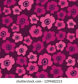 Flower Pattern Endless Background Seamless Stock Vector Royalty Free